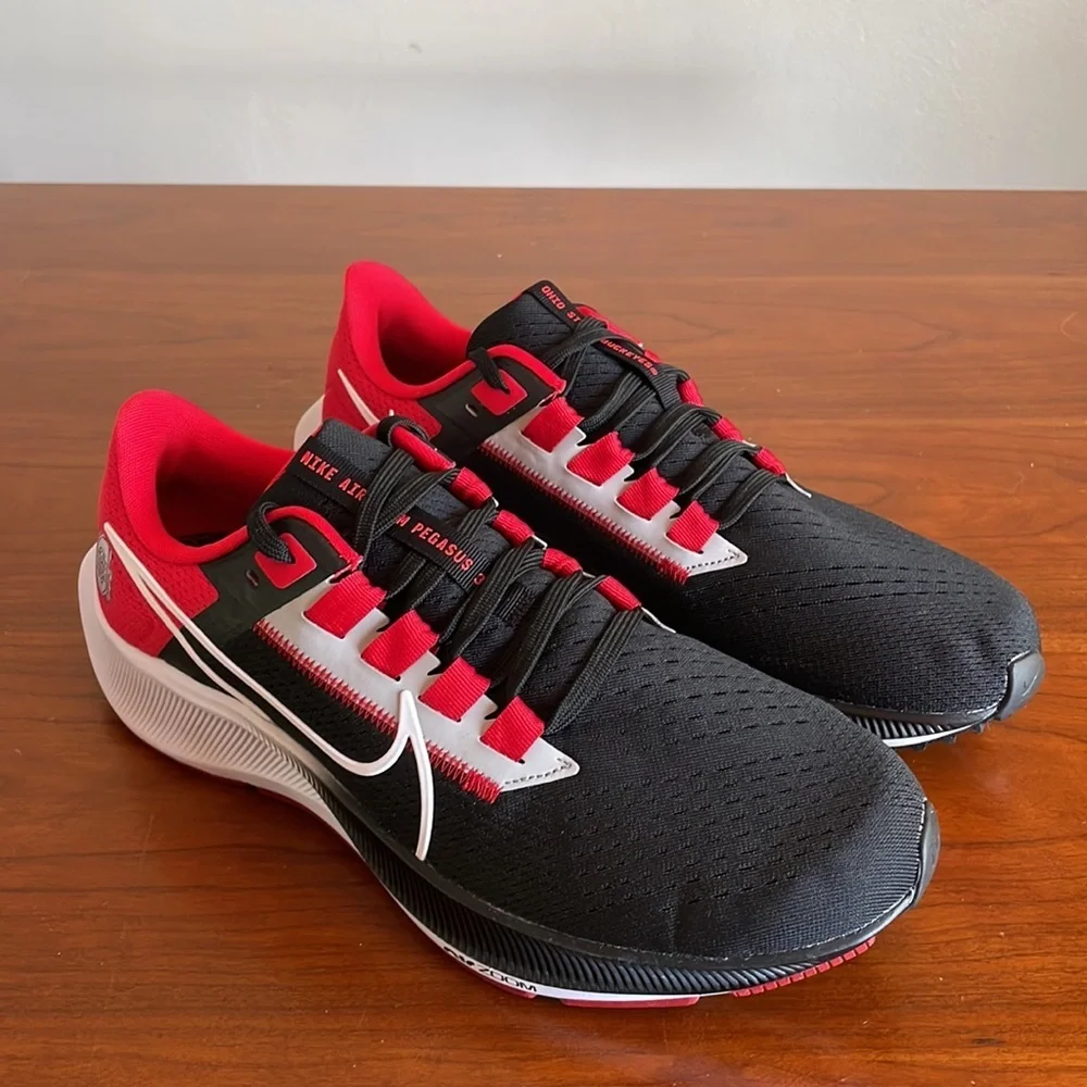 Nike Air Zoom Pegasus 38 Ohio State Buckeyes Running Shoes DJ0837-001 NWOB - Picture 5 of 6
